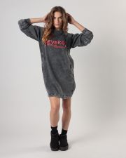 GREY WOMEN'S HOODED DRESS