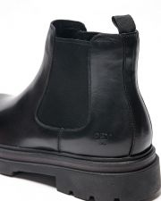 BLACK MEN'S LEATHER BOOTS - CASPER