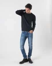 BLACK MEN'S KNITTED SWEATER