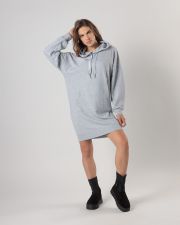 GREY WOMEN'S HOODED DRESS