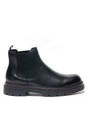 BLACK MEN'S LEATHER BOOTS - CASPER