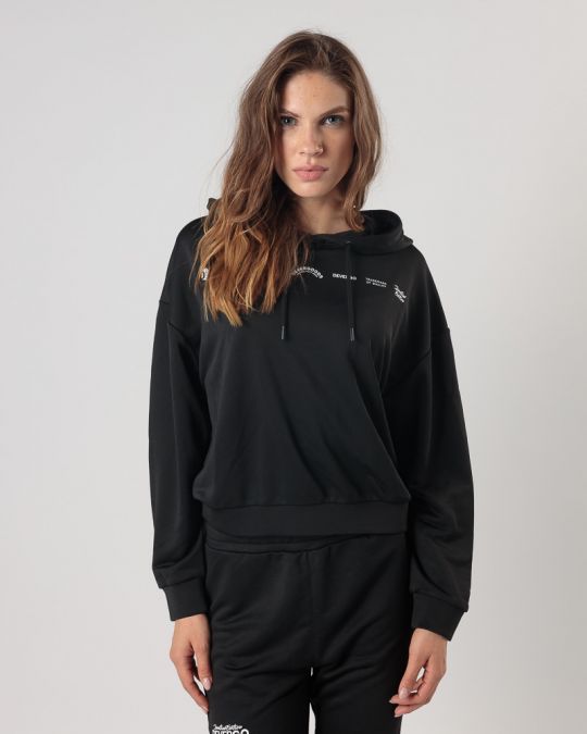 BLACK WOMEN'S HOODIE 2D24FW4582LS0701