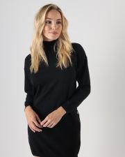 BLACK WOMEN'S KNITTED DRESS