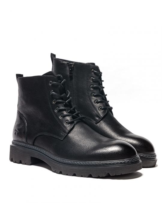 BLACK MEN'S LEATHER BOOTS - GIANNI DE24FW6053LE