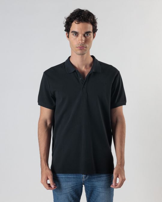 BLACK MEN'S POLO SHIRT 1D24FW4045SS2406