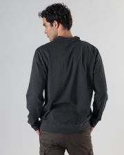 BLACK MEN'S LONG-SLEEVED T-SHIRT