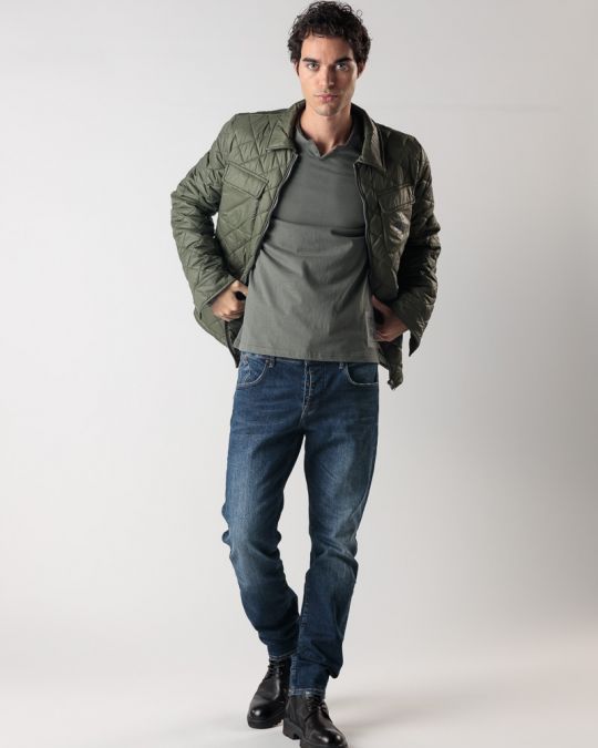 KHAKI MEN'S TRANSITIONAL JACKET 1D24FW7004KA1600