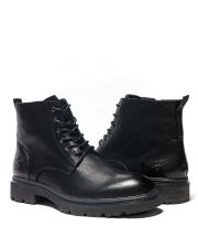 BLACK MEN'S LEATHER BOOTS - GIANNI