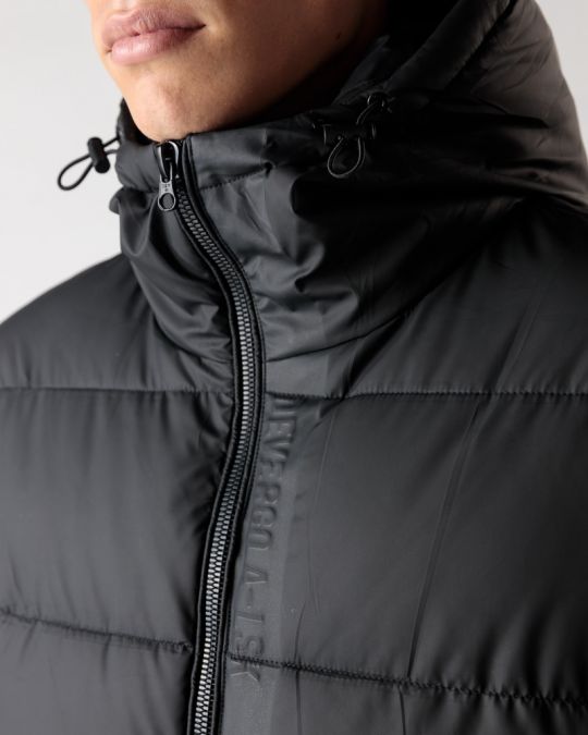 BLACK MEN'S WINTER COAT 1D24FW3009KA1600