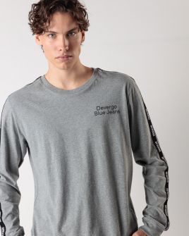 GREY MEN'S LONG-SLEEVED T-SHIRT 1D24FW4000LS0104
