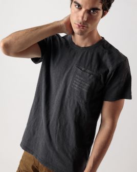 BLACK MEN'S T-SHIRT 1D24FW4029SS3806