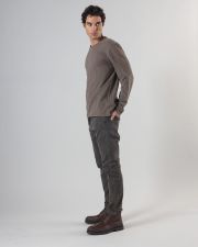 BROWN MEN'S LONG-SLEEVED T-SHIRT