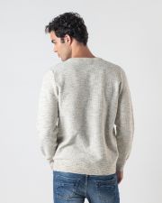 BEIGE MEN'S KNITTED SWEATER