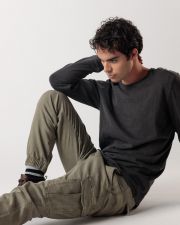 BLACK MEN'S LONG-SLEEVED T-SHIRT