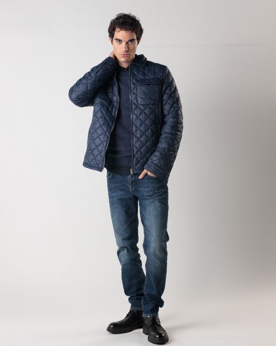 BLUE MEN'S TRANSITIONAL JACKET 1D24FW7004KA1600