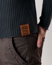 BLACK MEN'S KNITTED SWEATER