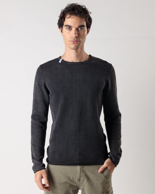 BLUE MEN'S KNITTED SWEATER 1D24FW6011LS1106