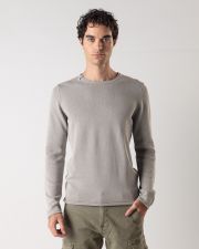 GREY MEN'S KNITTED SWEATER