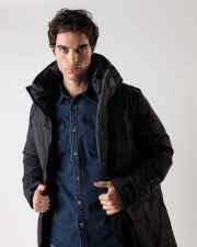 BLACK MEN'S LONG COAT