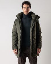 KHAKI MEN'S LONG COAT