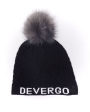 BLACK WOMEN'S KNITTED HAT