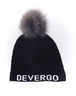 BLACK WOMEN'S KNITTED HAT 2D24FW8505HA1101