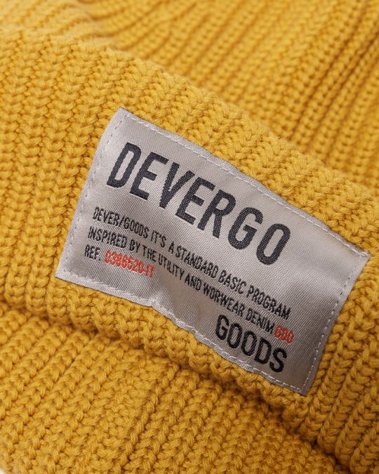 YELLOW MEN'S KNITTED HAT 1D24FW8003HA1101