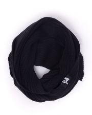BLACK MEN'S KNITTED SCARF