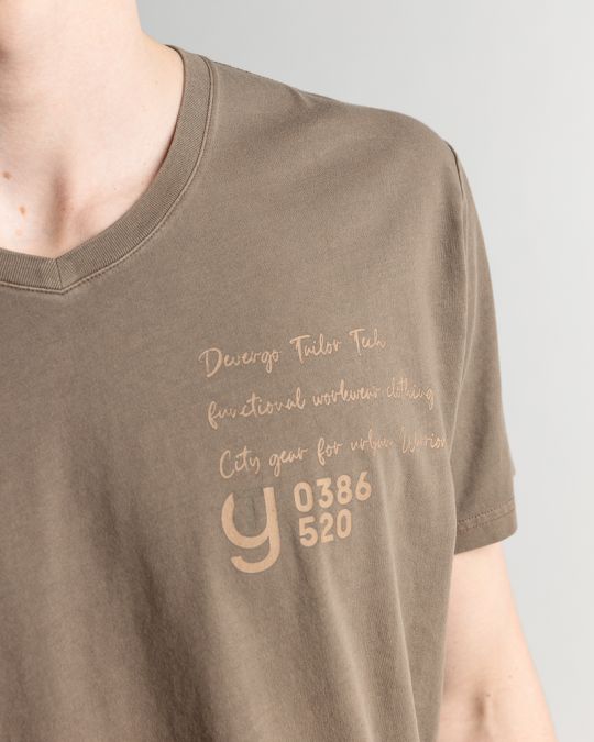 BROWN MEN'S T-SHIRT 1D25SS4036SS0106