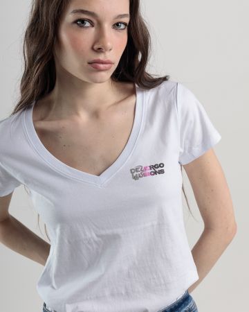 WHITE WOMEN'S T-SHIRT 2D25SS4559SS0105