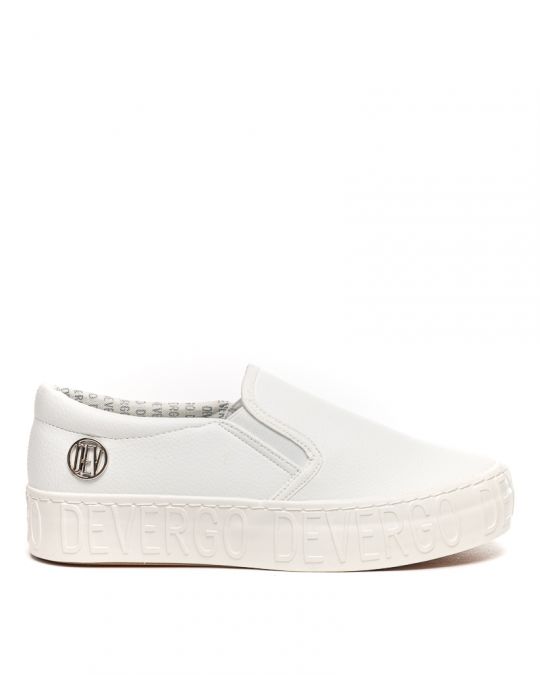 WHITE WOMEN'S SLIP-ON SHOES - HELIA PU DE25SS3515PU KD
