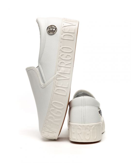 WHITE WOMEN'S SLIP-ON SHOES - HELIA PU DE25SS3515PU KD