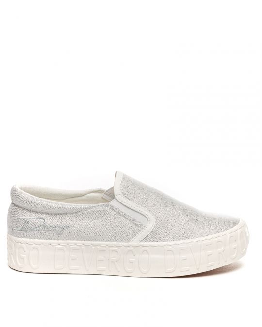 SILVER WOMEN'S SLIP-ON SHOES - HELIA EMBROIDERY DE25SS3515EM KD