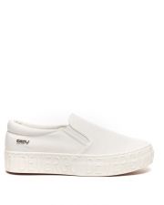 WHITE WOMEN'S SLIP-ON SHOES - HELIA