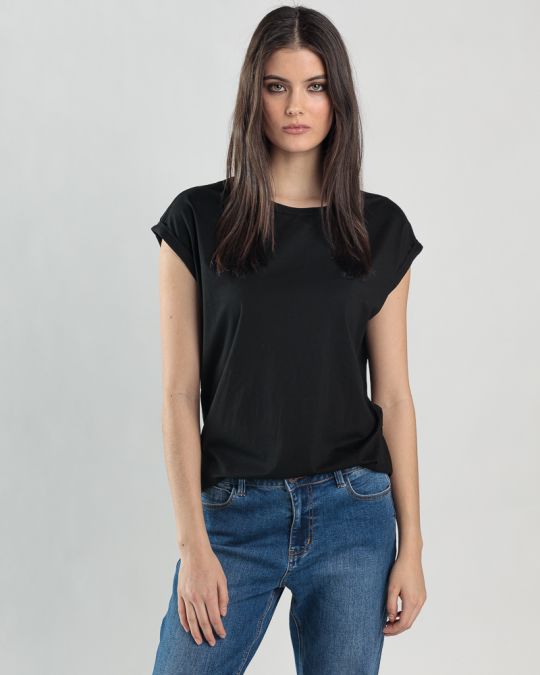 BLACK WOMEN'S TOP 2D25SS4518SL0105