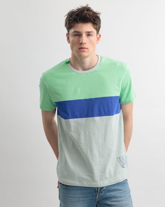 BLUE MEN'S T-SHIRT 1D25SS4023SS3805