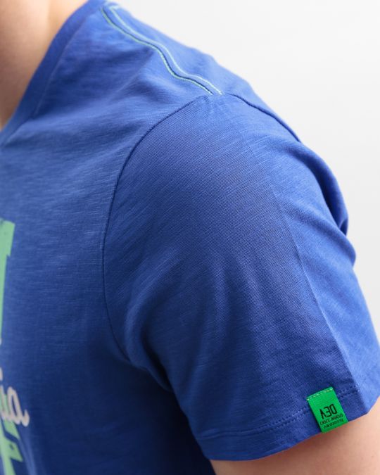 BLUE MEN'S T-SHIRT 1D25SS4026SS3805