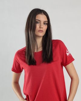 RED WOMEN'S T-SHIRT 2D25SS4564SS3805