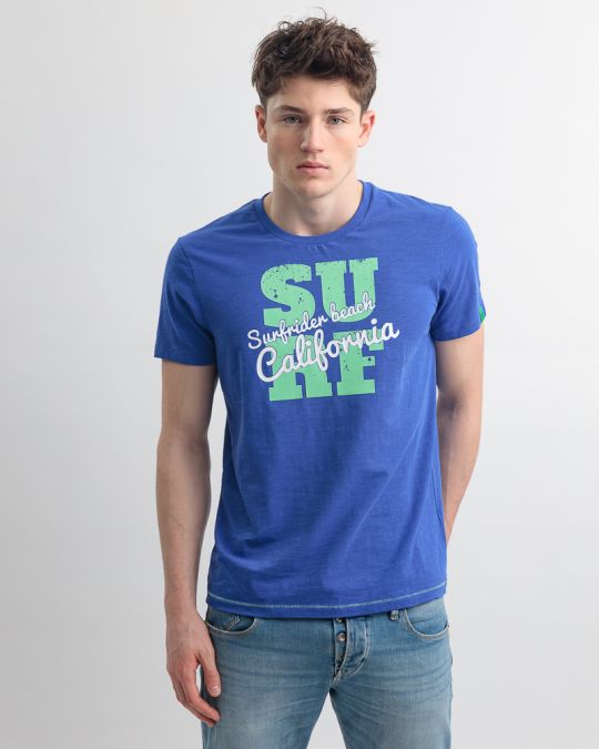 BLUE MEN'S T-SHIRT 1D25SS4026SS3805