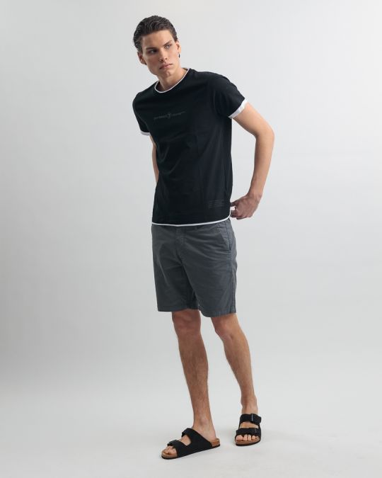 BLACK MEN'S T-SHIRT 1D25SS4055SS0105