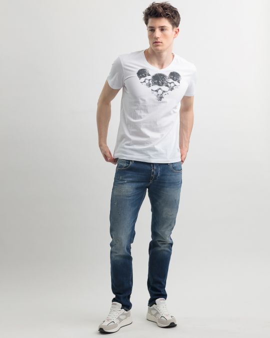 WHITE MEN'S T-SHIRT 1D25SS4067SS0106
