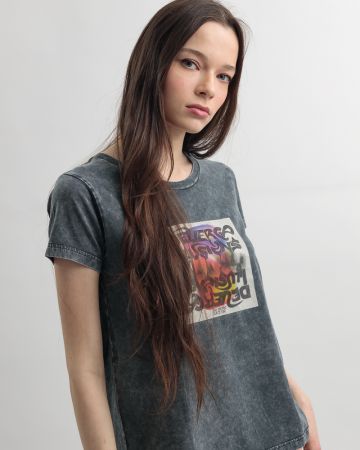 KHAKI WOMEN'S T-SHIRT 2D25SS4562SS0224