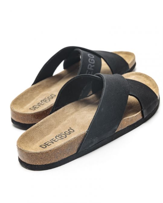 BLACK MEN'S SLIDES - FELIX DE25SS2003PU HV