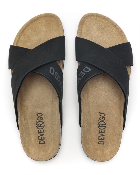 BLACK MEN'S SLIDES - FELIX DE25SS2003PU HV