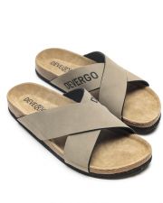 BEIGE MEN'S SLIDES - FELIX