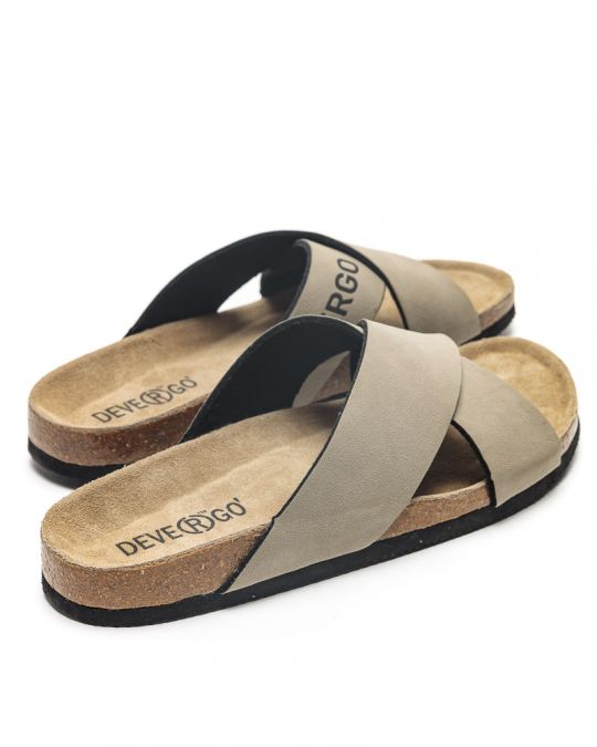 BEIGE MEN'S SLIDES - FELIX DE25SS2003PU HV