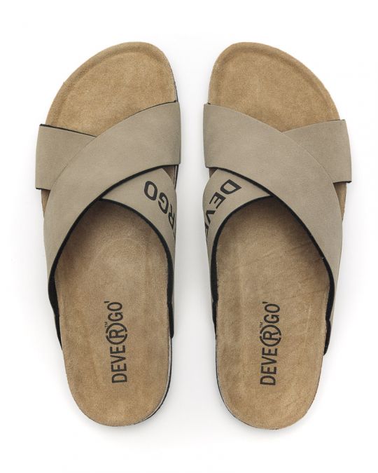 BEIGE MEN'S SLIDES - FELIX DE25SS2003PU HV