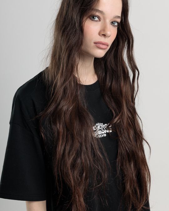 BLACK WOMEN'S T-SHIRT 2D25SS4563SS0205