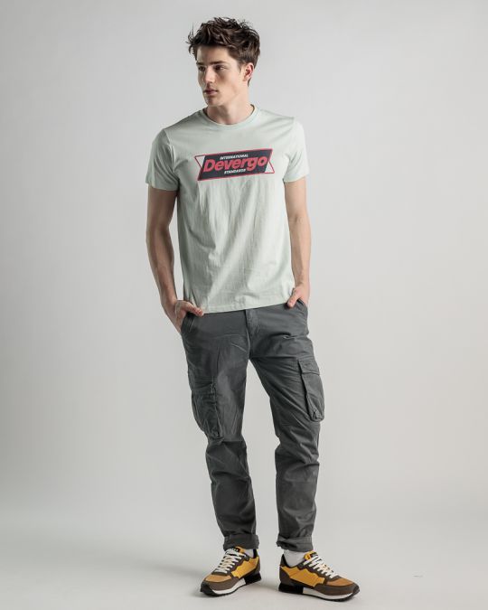 BLUE MEN'S T-SHIRT 1D25SS4030SS0105