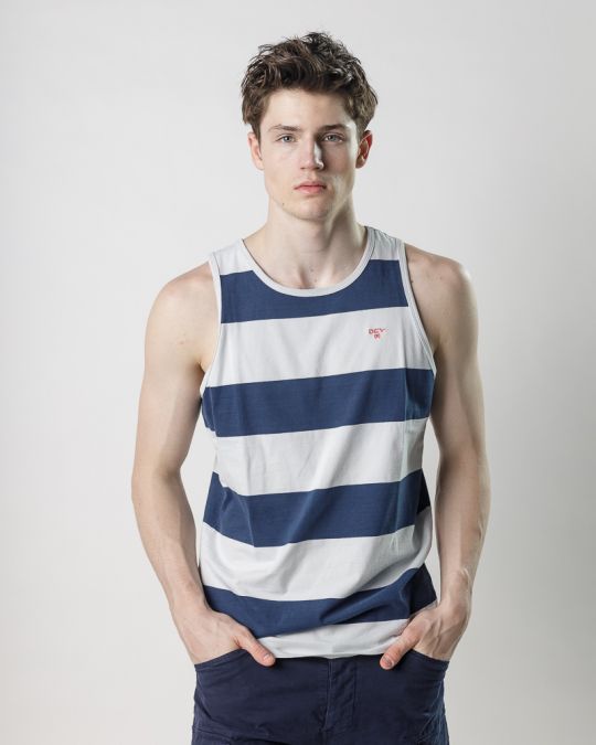 BLUE MEN'S SLEEVELESS T-SHIRT 1D25SS4081SL0104